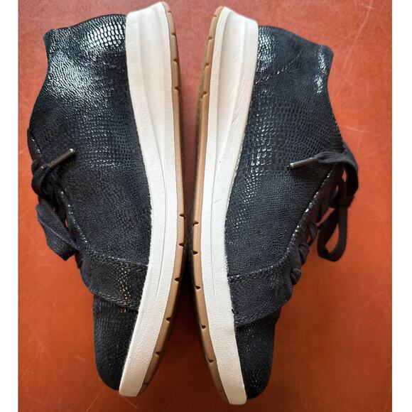 Revere Athens 9M Black Lizard Sneakers Leather Slip-Resistant Arch Support Work - Picture 6 of 8